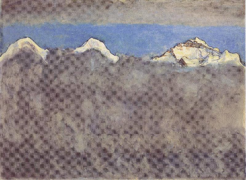 Ferdinand Hodler Eiger Monch und Jungfrau uber dem Nebelmeer Sweden oil painting art